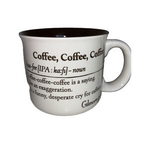 Gilmore Girls Coffee Coffee Coffee Definition Brown Mug Cry for Caffeine NEW